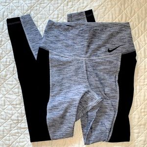 Nike Dri-Fit Gray/Black leggings size S Like New!